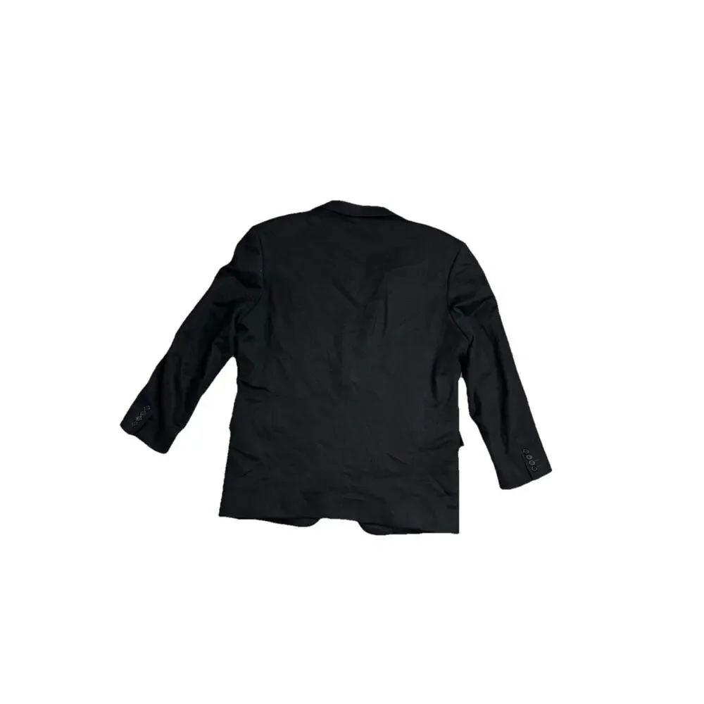 Cardinal of Canada Cashmere Sport Coat Size 46R US Black Quiet Luxury EUC